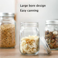 Airtight Smell Proof High Borosilicate Grain Spices Glass Dry Glass Food Storage Container With Bamboo Lids